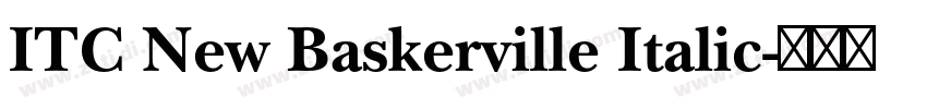 ITC New Baskerville Italic字体转换